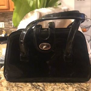 Unique Vintage Patent Leather Handbag
